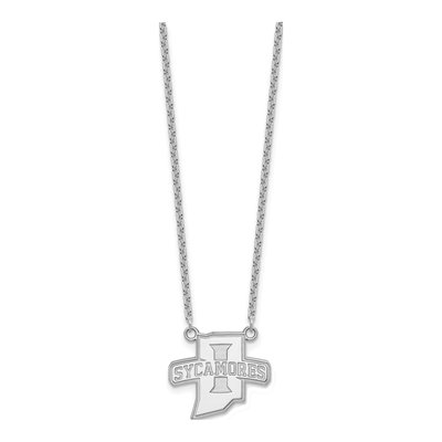 Indiana State University Sterling Silver Large Sycamores Pendant Necklace – view 2