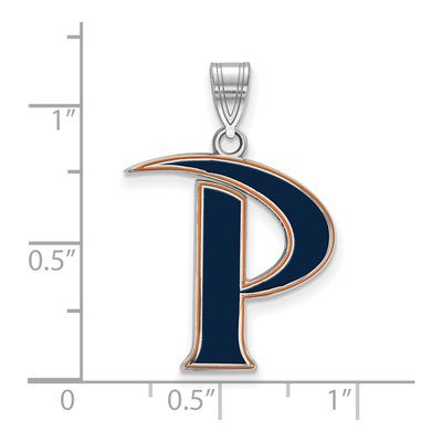 Pepperdine University Sterling Silver Large Letter P Pendant – view 2