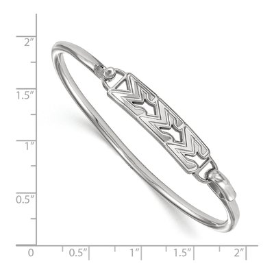 Sigma Sigma Sigma Sterling Silver Small Tri Hook Bangle Bracelet – view 2