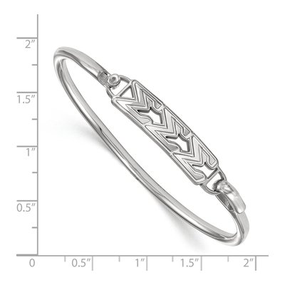Sigma Sigma Sigma Sterling Silver Small Tri Hook Bangle Bracelet – view 3