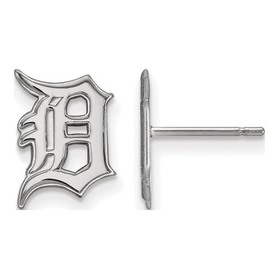 Detroit Tigers Sterling Silver Letter D Stud Earrings