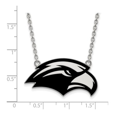 University of Southern Mississippi Sterling Silver Large USM Eagle Pendant Necklace – view 2