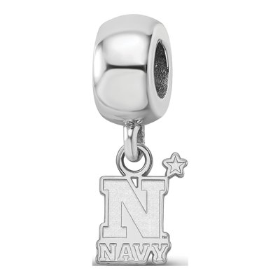 United States Naval Academy Sterling Silver US Extra Small Dangle Bead