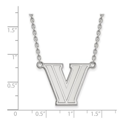 Villanova University Sterling Silver Large Letter V Necklace – view 2