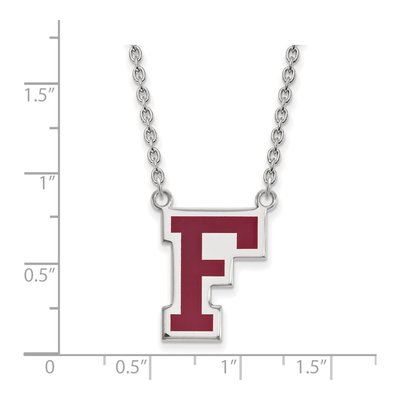 Fordham University Sterling Silver Large Letter F Pendant Necklace – view 2