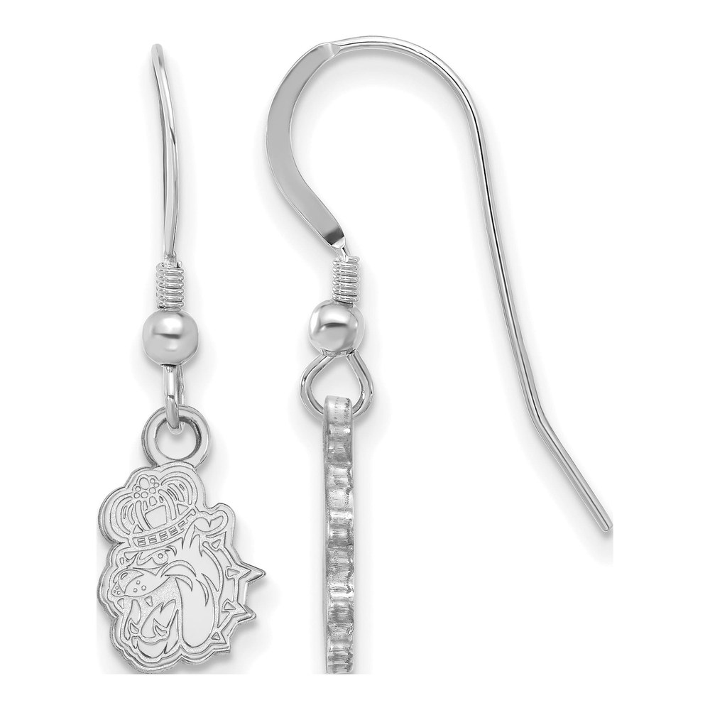 James Madison University Sterling Silver JMU Duke Dog Earrings