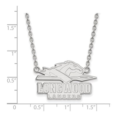 Longwood University Sterling Silver Large Lancers Necklace – view 2