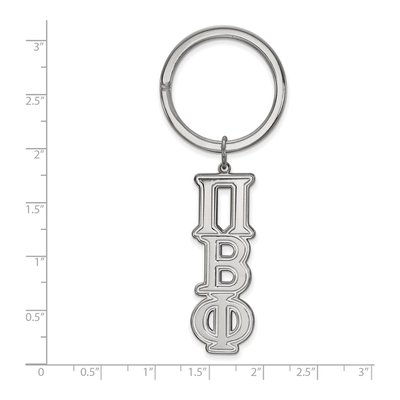 Pi Beta Phi Sterling Silver Key Chain – view 2