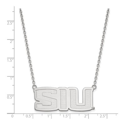 Southern Illinois University Sterling Silver Large SIU Pendant Necklace – view 2