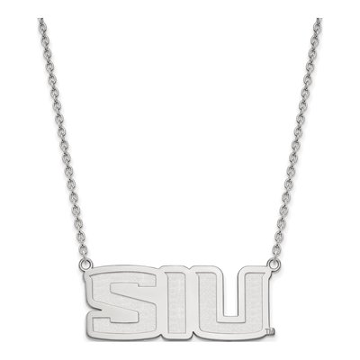 Southern Illinois University Sterling Silver Large SIU Pendant Necklace