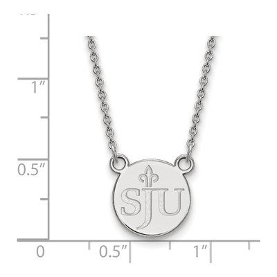 St Joseph's University Sterling Silver Saint Pendant – view 2