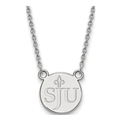 St Joseph's University Sterling Silver Saint Pendant