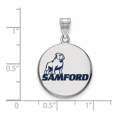 Samford University Sterling Silver Large Enameled Disc Pendant – view 2