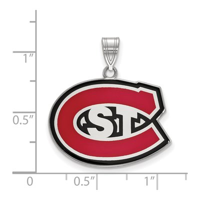 St. Cloud State University Sterling Silver Large Enameled Pendant – view 2