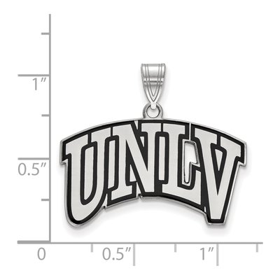 University of Nevada Las Vegas Sterling Silver UNLV Large Enameled Pendant – view 2