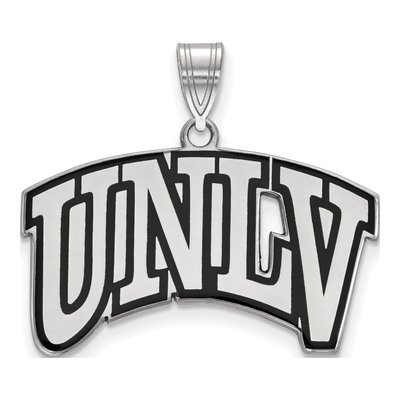 University of Nevada Las Vegas Sterling Silver UNLV Large Enameled Pendant