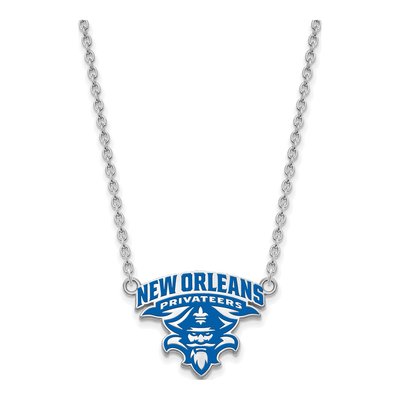 University of New Orleans Sterling Silver U-N-O Large Enameled Pendant Necklace – view 2