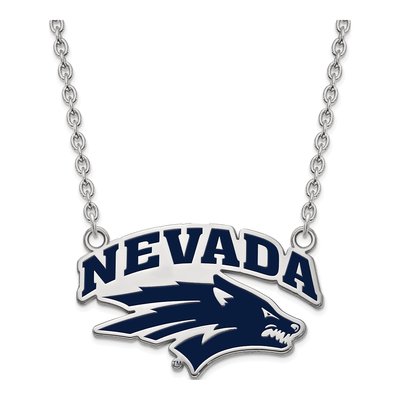 University of Nevada Sterling Silver Large Of Reno Pendant Necklace