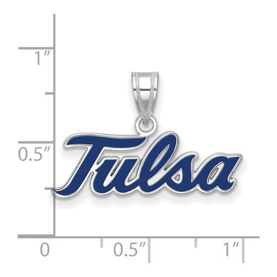 University of Tulsa Sterling Silver Large T-U Pendant – view 2