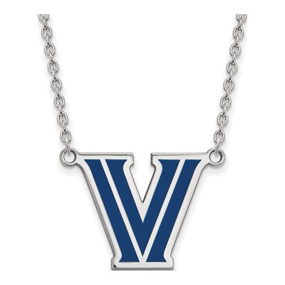 Villanova University Sterling Silver Large Letter V Necklace