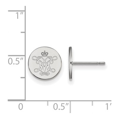 College of William & Mary Sterling Silver Extra Small Disc Dangle Earrings – view 2