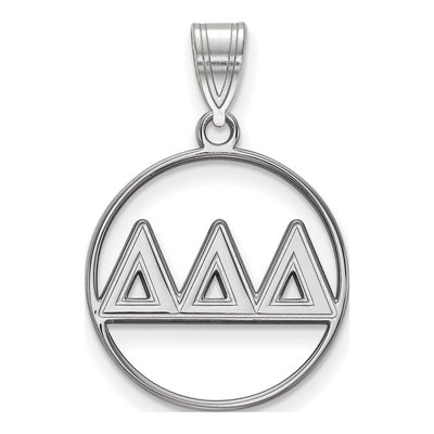 Delta Delta Delta Sterling Silver Medium Sorority Circle Pendant