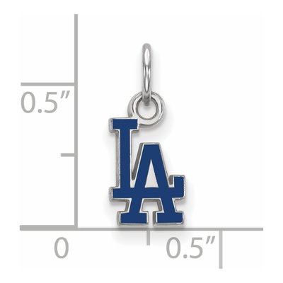 Los Angeles Dodgers Sterling Silver Extra Small Enamel Pendant – view 2