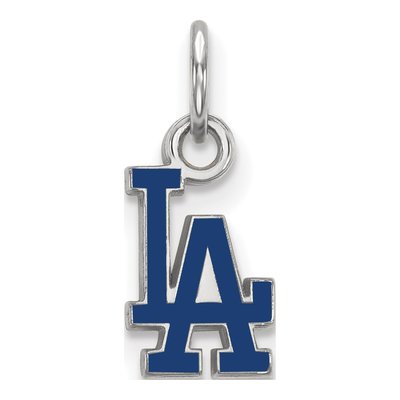 Los Angeles Dodgers Sterling Silver Extra Small Enamel Pendant