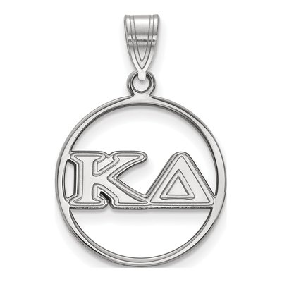 Kappa Delta Sterling Silver Medium Circle Pendant