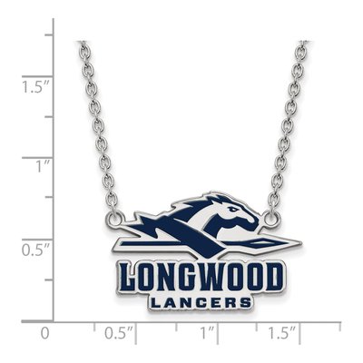 Longwood University Sterling Silver Large Lancers Pendant Necklace – view 2