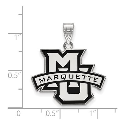 Marquette University Sterling Silver Large Enameled Pendant – view 2