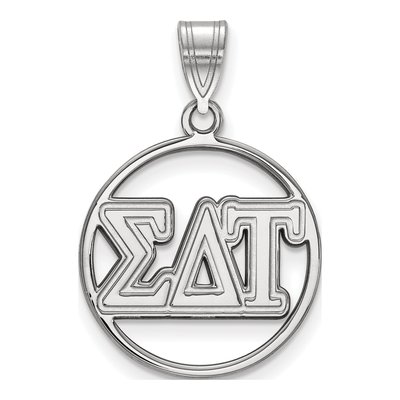 Sigma Delta Tau Sterling Silver Medium Sorority Pendant