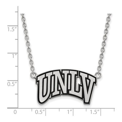 University of Nevada Las Vegas Sterling Silver Large UNLV Rebels Enamel Pendant Necklace – view 2