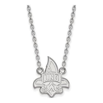 University of New Orleans Sterling Silver U-N-O Large Pendant Necklace