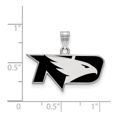 University of North Dakota Sterling Silver Small Enamel Pendant – view 2