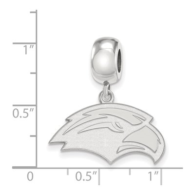 University of Southern Mississippi Sterling Silver Small USM Eagle Dangle Bead – view 3