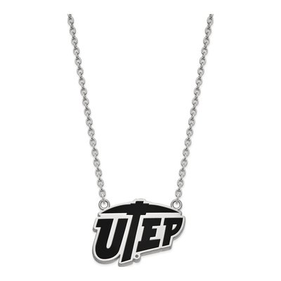 University of Texas at El Paso Sterling Silver Large UTEP Miners Pendant Necklace – view 2