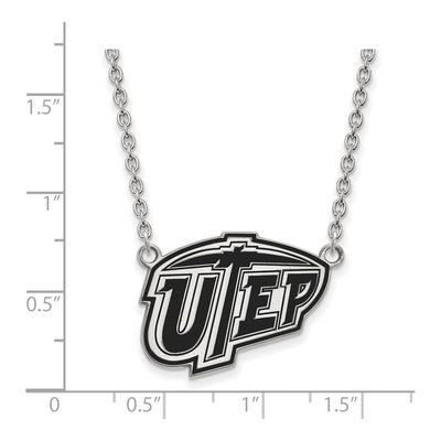 University of Texas at El Paso Sterling Silver Large UTEP Miners Pendant Necklace – view 3