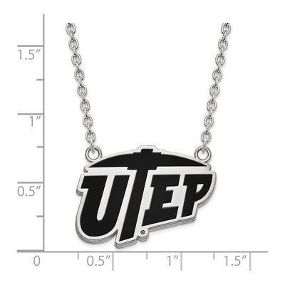 University of Texas at El Paso Sterling Silver Large UTEP Miners Pendant Necklace – view 4