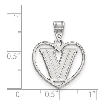 Villanova University Sterling Silver Medium Wildcats Letter V Pendant – view 2