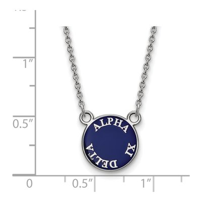 Alpha Xi Delta Sterling Silver Small Sorority Necklace – view 2