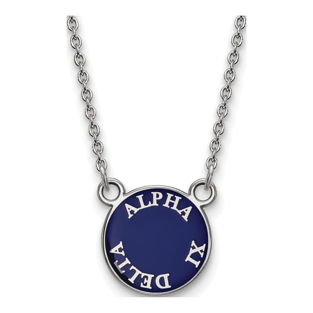 Alpha Xi Delta Sterling Silver Small Sorority Necklace
