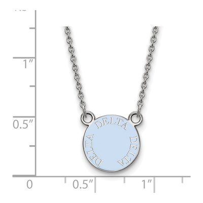 Delta Delta Delta Sterling Silver Small Sorority Necklace – view 2