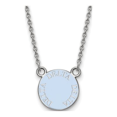 Delta Delta Delta Sterling Silver Small Sorority Necklace