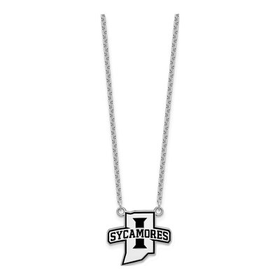 Indiana State University Sterling Silver Large Sycamores Pendant Necklace – view 2