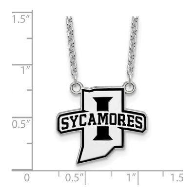 Indiana State University Sterling Silver Large Sycamores Pendant Necklace – view 3