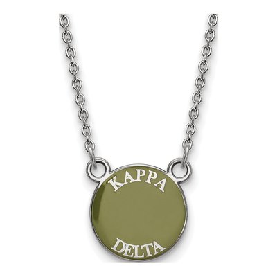 Kappa Delta Sterling Silver Small Sorority Necklace
