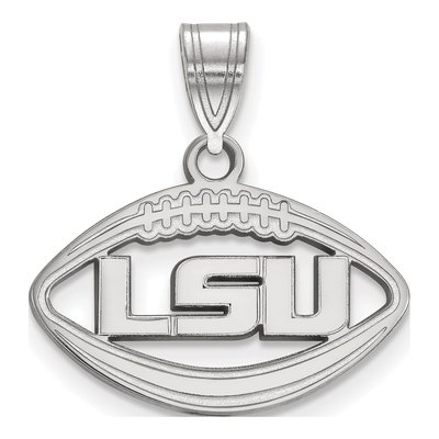Louisiana State University Sterling Silver Medium LSU Football Pendant