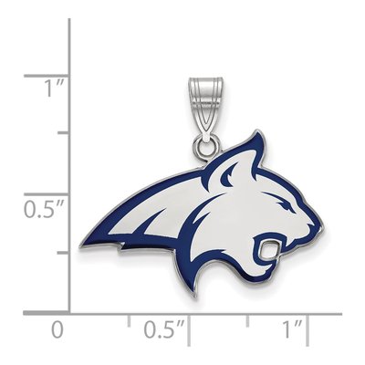 Montana State University Sterling Silver Large Bobcat Pendant – view 2