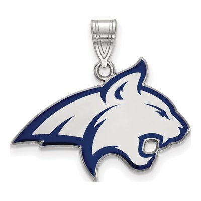 Montana State University Sterling Silver Large Bobcat Pendant